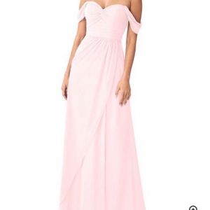 Azazie long pink formal dress, size 10